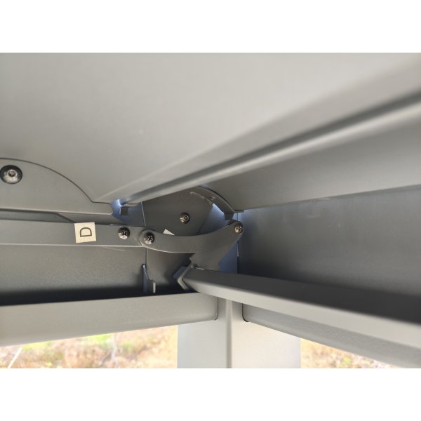 Pergola 4x3 | 100% Aluminium | Gr� pergola f�r uteplats & tr�dg�rd