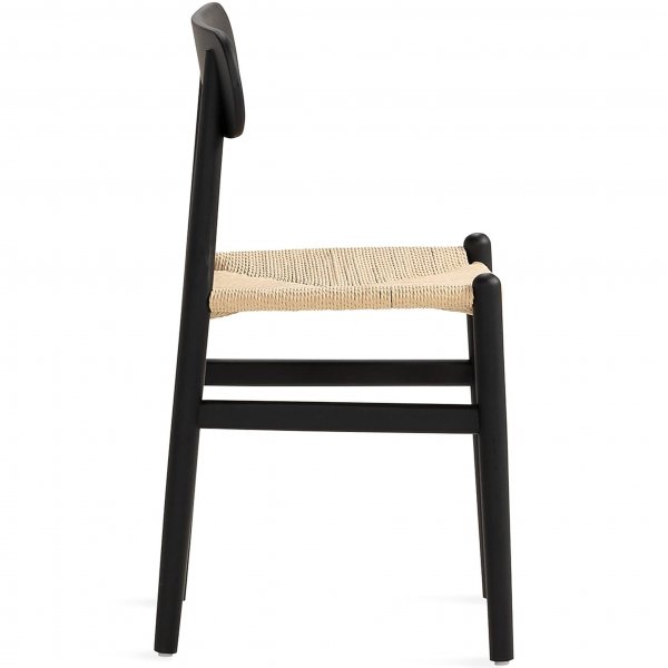 Matstol i robust trä | 2-pack | Gislöv - Svart/natur Matstol i robust trä | 2-pack | Gislöv - Svart/natur