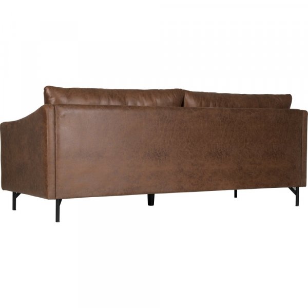 Soffa 3-sits | Cognacsfärgat ecoläder, metallben & modern design | Harpan Soffa 3-sits | Cognacsfärgat ecoläder, metallben & modern design | Harpan