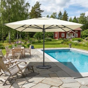 Sunrise Parasoll Premium 4×4 m – UV50+ Solskydd | Självöppnande | Aluminiumstomme Sunrise Parasoll Premium 4×4 m – UV50+ Solskydd | Självöppnande | Aluminiumstomme