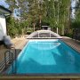 Pooltak 4x8m med sidodrr | Skjutbart - Aluminium