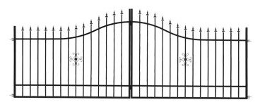 Classical 2 dubbelgrind 4 x 1,5 m � Svart st�l | Uppfartsgrind