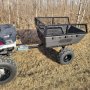 Robust ATV-Vagn med mesh | 700KG Lastkapacitet & terr�nghjul | Svart