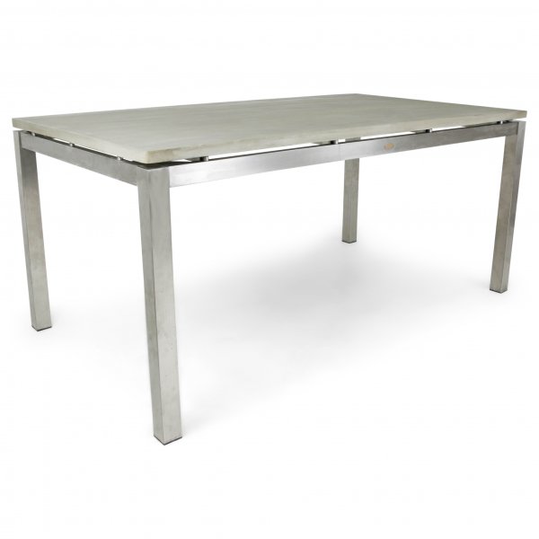 Matbord i betong och rostfritt stål Matbord i betong och rostfritt stål