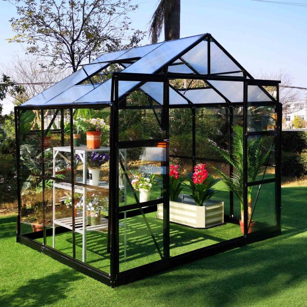 Glasväxthus 4,9m² | 4mm säkerhetsglas | 5 års stormgaranti Glasväxthus 4,9m² | 4mm säkerhetsglas | 5 års stormgaranti