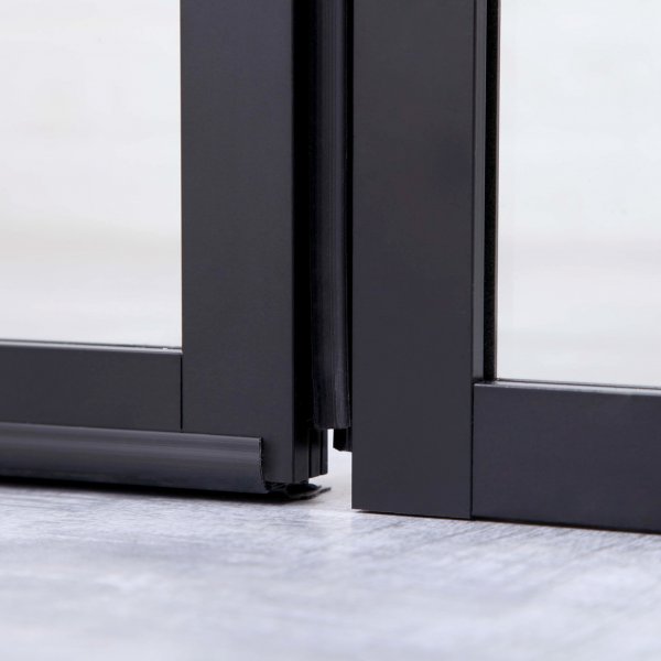 Duschväggar med svarta profiler | 8mm säkerhetsglas Duschväggar med svarta profiler | 8mm säkerhetsglas