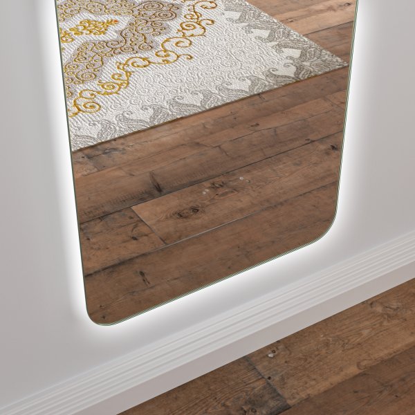 Stor spegel 170x50 cm | Justerbar LED-belysning med dimmer | Katarina