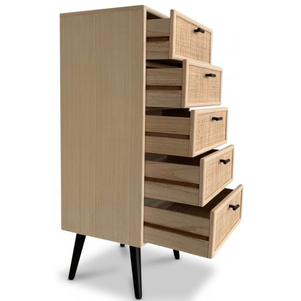 React Förvaringsmöbel – Ljus ek & rotting | Handbyggd design med naturlig karaktär React Förvaringsmöbel – Ljus ek & rotting | Handbyggd design med naturlig karaktär