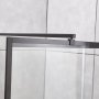 Duschvgg i 6mm skerhetsglas | Svart