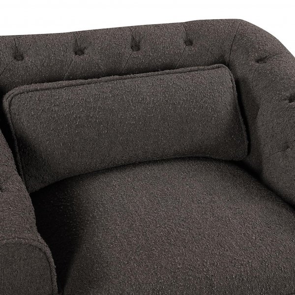 Elegant textilfåtölj | Celeste Bouclé - Grå Elegant textilfåtölj | Celeste Bouclé - Grå