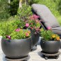 Fiberarmerade utekrukor | 3-pack | Granitsvart