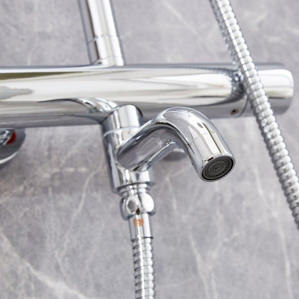 Takduschset med badkarsblandare | Brusa 2.0 - Krom