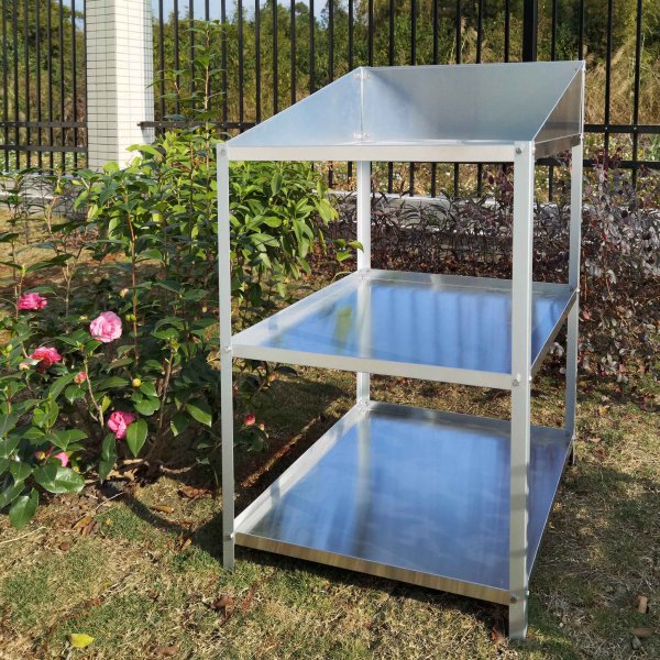 Växthushylla med tre nivåer - Aluminium Växthushylla med tre nivåer - Aluminium